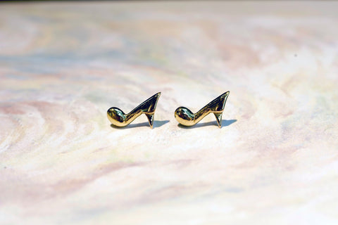 半拍八分音符閃電耳環 Eighth note Earring