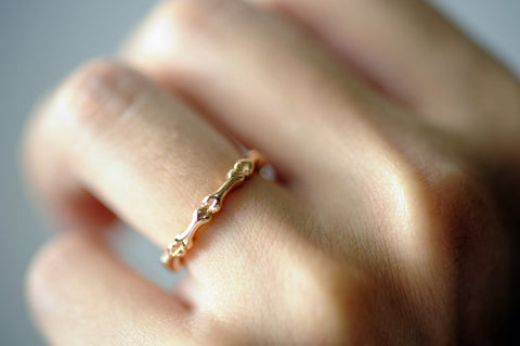 骨戒指-18K PINK GOLD Bone Ring